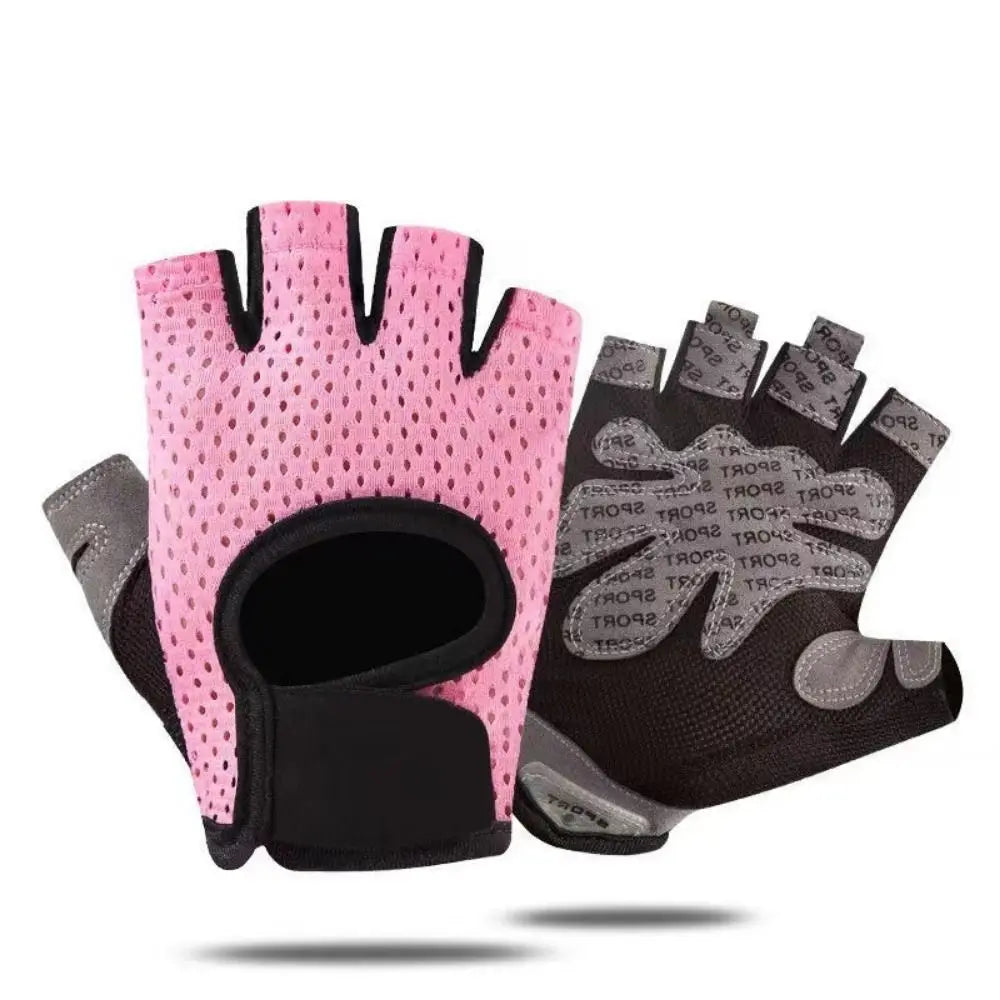 Guantes de entrenamiento transpirables para levantamiento de pesas, guantes sin dedos para gimnasio, ejercicio físico, guantes de medio dedo para levantamiento de pesas, mujeres y hombres