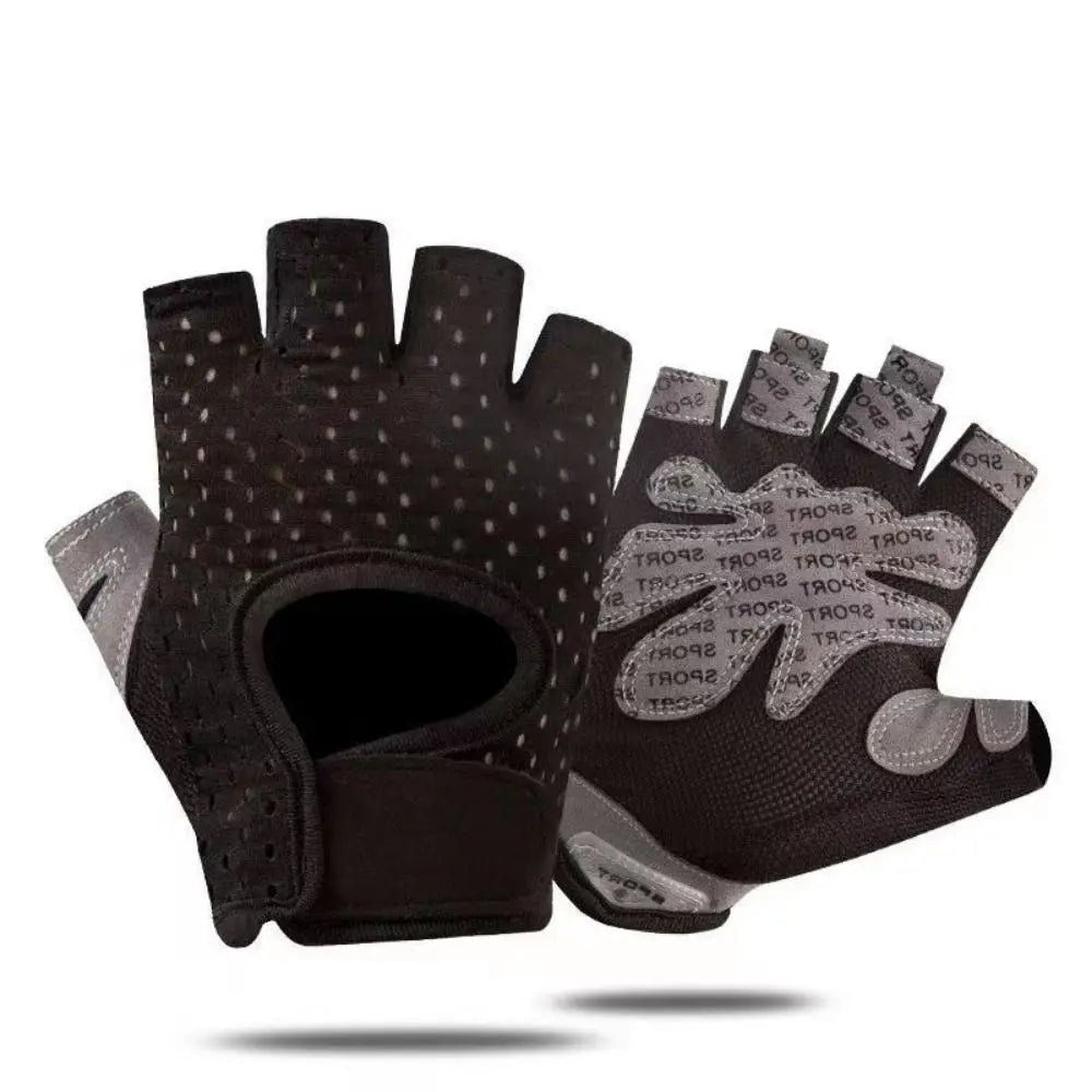 Guantes de entrenamiento transpirables para levantamiento de pesas, guantes sin dedos para gimnasio, ejercicio físico, guantes de medio dedo para levantamiento de pesas, mujeres y hombres