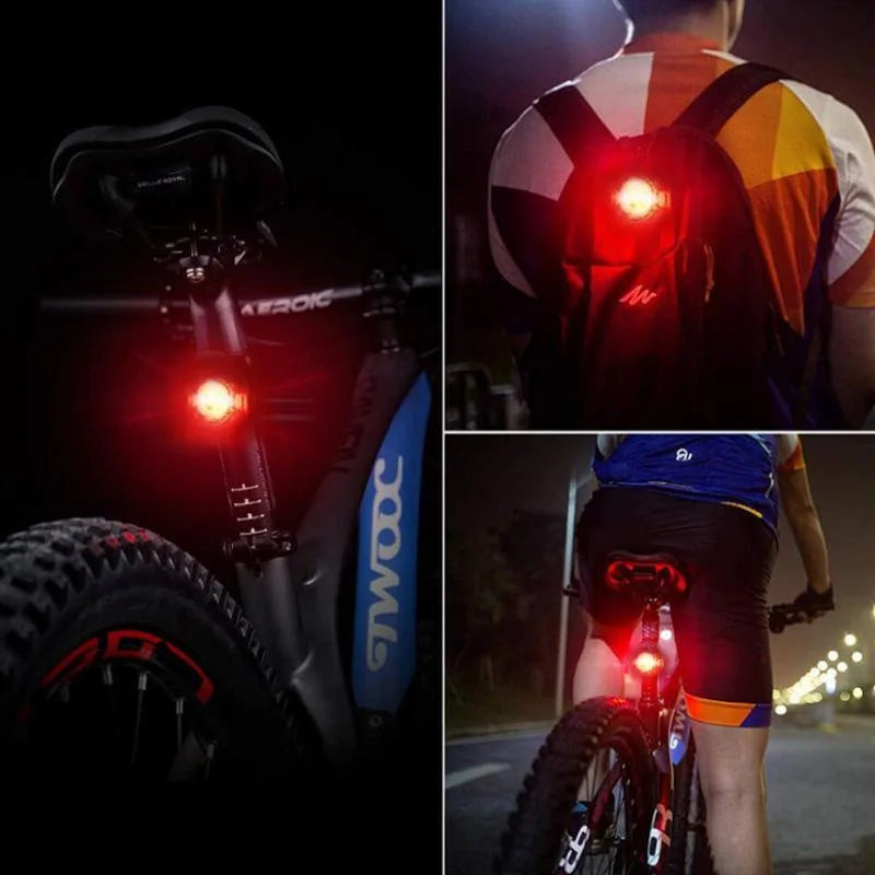 1 juego de luz trasera para bicicleta con sensor de freno inteligente, luz trasera para bicicleta IPX6, luz trasera de carga LED resistente al agua, accesorios para ciclismo