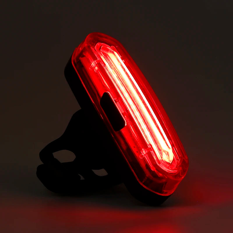 Luz trasera para ciclismo nocturno, luz LED de advertencia para exteriores con carga USB, accesorios para bicicleta