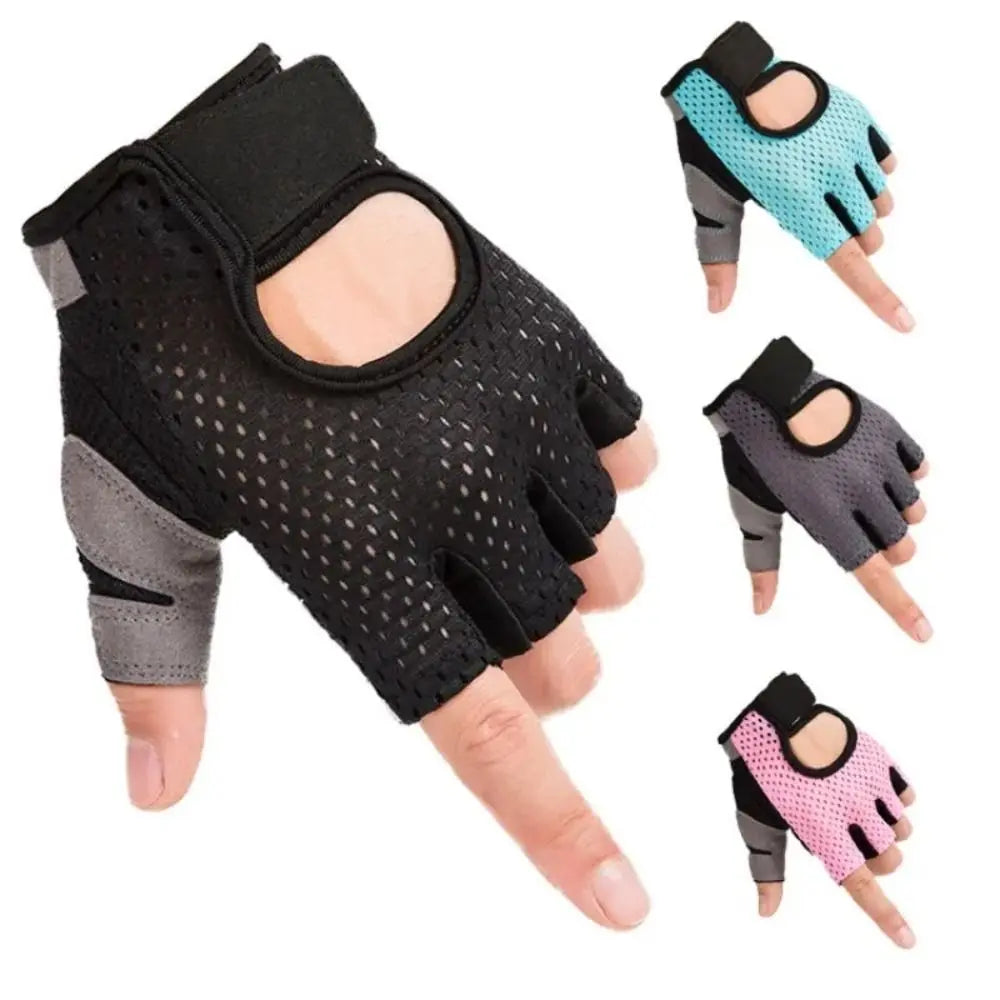 Guantes de entrenamiento transpirables para levantamiento de pesas, guantes sin dedos para gimnasio, ejercicio físico, guantes de medio dedo para levantamiento de pesas, mujeres y hombres