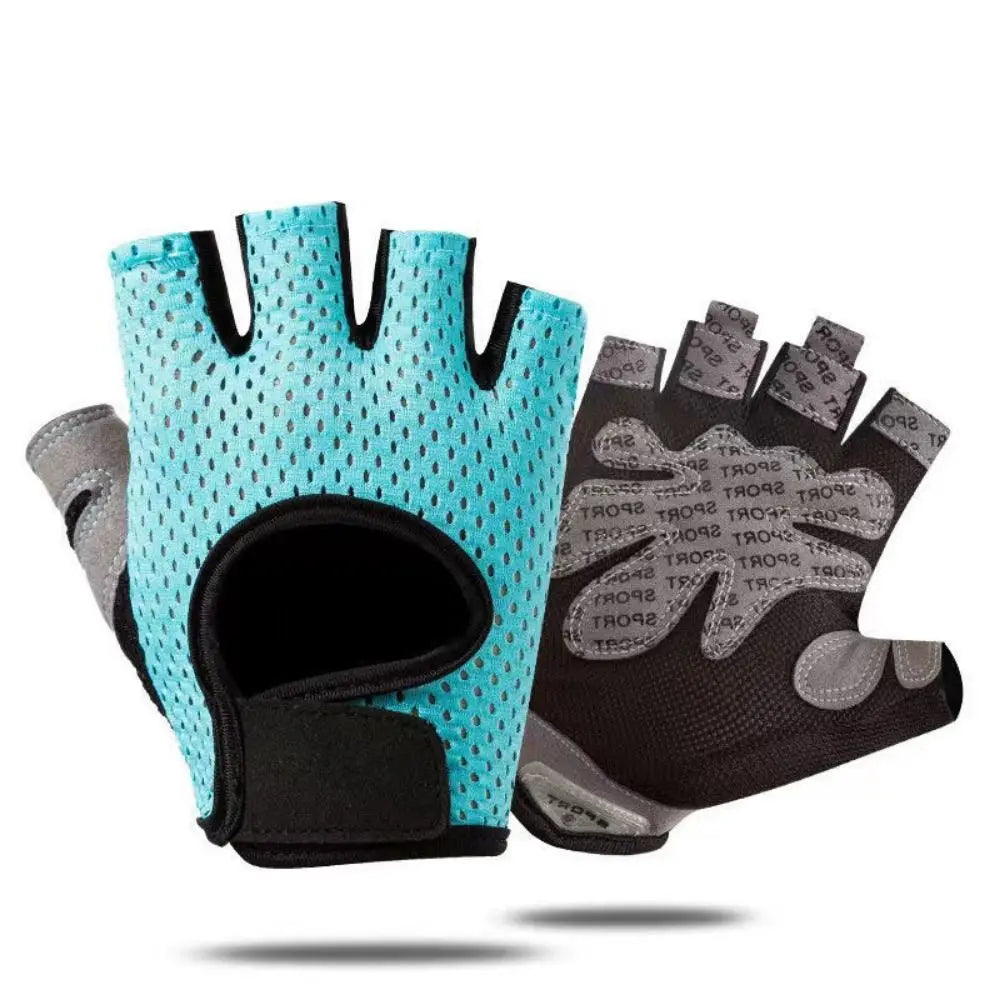 Guantes de entrenamiento transpirables para levantamiento de pesas, guantes sin dedos para gimnasio, ejercicio físico, guantes de medio dedo para levantamiento de pesas, mujeres y hombres