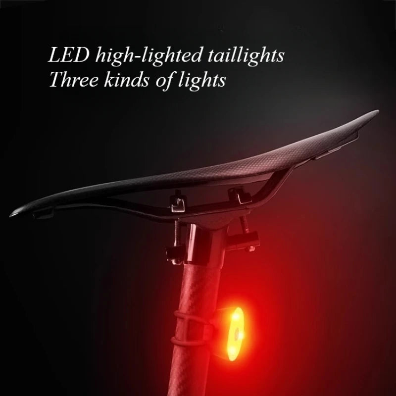 1 juego de luz trasera para bicicleta con sensor de freno inteligente, luz trasera para bicicleta IPX6, luz trasera de carga LED resistente al agua, accesorios para ciclismo