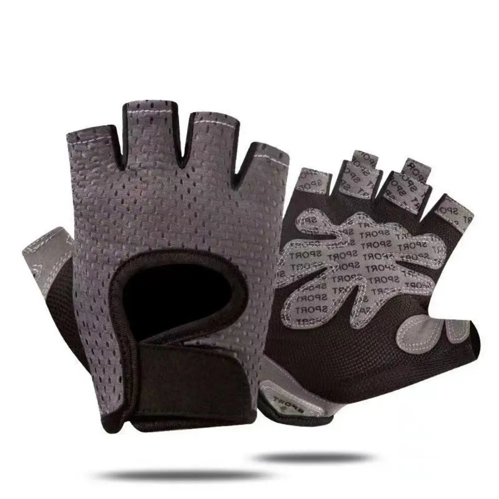 Guantes de entrenamiento transpirables para levantamiento de pesas, guantes sin dedos para gimnasio, ejercicio físico, guantes de medio dedo para levantamiento de pesas, mujeres y hombres